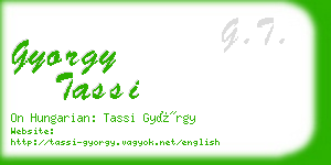 gyorgy tassi business card